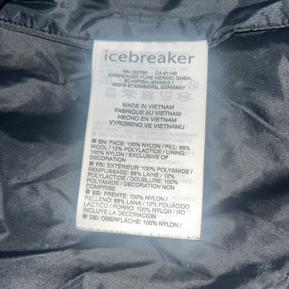 Icebreaker MerinoLOFT Hyperia‎ Lite Quilted Puffer Jacket Black Medium - Picture 8 of 8